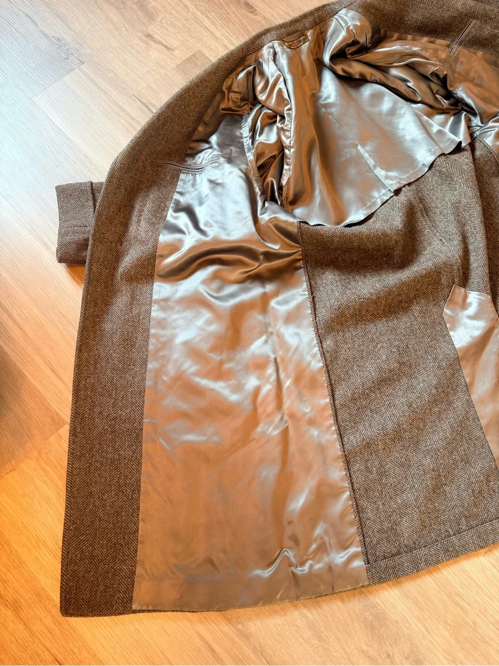 Brooks Brothers Brown Herringbone Trench Coat